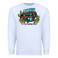 White camping is my happy place2 Premium Sweatshirt - JahusDesignShop
