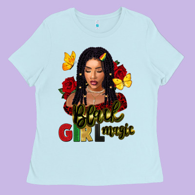 Black Girl Magic Ladies Tee Designed By Fadigitalartstudio