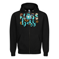 Black floss boss Zipper Hoodie - JahusDesignShop