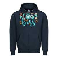 Navy floss boss Zipper Hoodie - JahusDesignShop