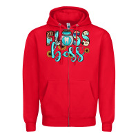Red floss boss Zipper Hoodie - JahusDesignShop