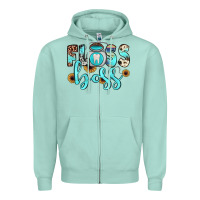 Seafoam floss boss Zipper Hoodie - JahusDesignShop
