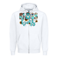 White floss boss Zipper Hoodie - JahusDesignShop