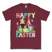 Burgundy Happy Easter gnomies Easter Day Classic Tee - CowGirlArtShop