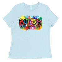 Baby Blue Autism accept understand love Ladies Tee - FaDigitalArtStudio