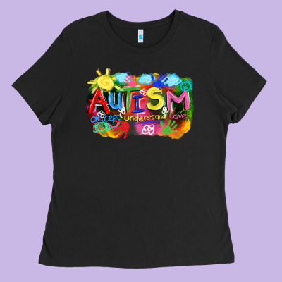 Autism Accept Understand Love Ladies Tee Designed By Fadigitalartstudio