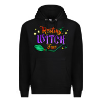 Black resting witch face Premium Hoodie - Jasminsmagicworld