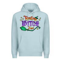 Blue Mist resting witch face Premium Hoodie - Jasminsmagicworld