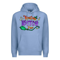 Colony Blue resting witch face Premium Hoodie - Jasminsmagicworld