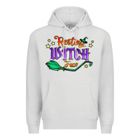 Dove Grey resting witch face Premium Hoodie - Jasminsmagicworld