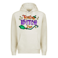 Oatmeal Heather resting witch face Premium Hoodie - Jasminsmagicworld