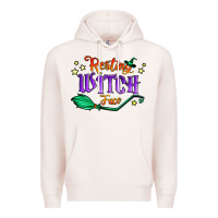 Pale Pink resting witch face Premium Hoodie - Jasminsmagicworld