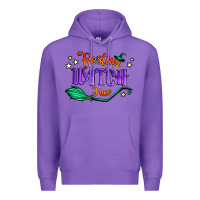 Purple resting witch face Premium Hoodie - Jasminsmagicworld