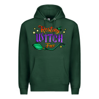 Sports Green resting witch face Premium Hoodie - Jasminsmagicworld