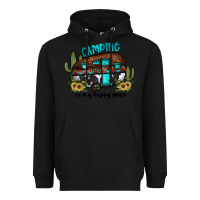 Black camping is my happy place2 Heavyweight Hoodie - JahusDesignShop
