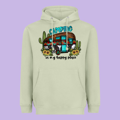 Camping Is My Happy Place2 Heavyweight Hoodie Designed By Jahusdesignshop