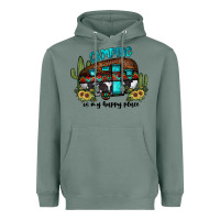 Sage camping is my happy place2 Heavyweight Hoodie - JahusDesignShop