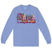 Colony Blue This Mama Is Chilling With Her Peeps Long Sleeve Tee - CowhideDigitalArt