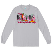 Moon Dust This Mama Is Chilling With Her Peeps Long Sleeve Tee - CowhideDigitalArt