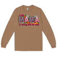 Toasted Coconut This Mama Is Chilling With Her Peeps Long Sleeve Tee - CowhideDigitalArt