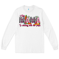 White This Mama Is Chilling With Her Peeps Long Sleeve Tee - CowhideDigitalArt