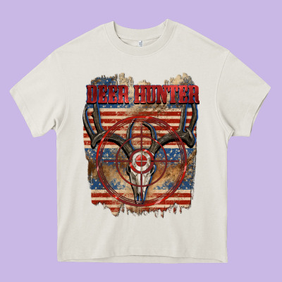 Deer Hunter Heavy Core Tee Designed By Cowgirlartshop