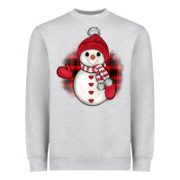 Heather Grey snowman christmas Heavyweight Sweatshirt - JahusDesignShop
