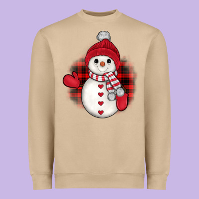 Snowman Christmas Heavyweight Sweatshirt Designed By Jahusdesignshop