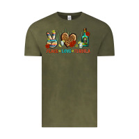 Vintage Olive Peace Love Tequila Vintage Tee - BundleAndBundleShop