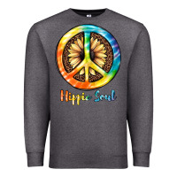 Charcoal Heather Hippie  Soul Premium Sweatshirt - JahusDesignShop