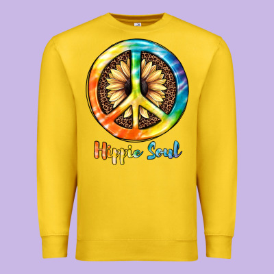 Hippie  Soul Premium Sweatshirt Designed By Jahusdesignshop
