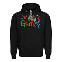 Black gamer Zipper Hoodie - JahusDesignShop