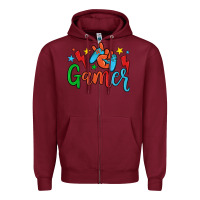 Burgundy gamer Zipper Hoodie - JahusDesignShop