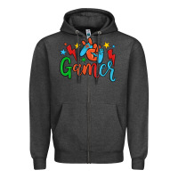 Charcoal Heather gamer Zipper Hoodie - JahusDesignShop