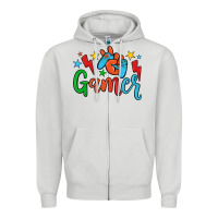 Dove Grey gamer Zipper Hoodie - JahusDesignShop
