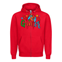 Red gamer Zipper Hoodie - JahusDesignShop