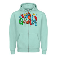 Seafoam gamer Zipper Hoodie - JahusDesignShop
