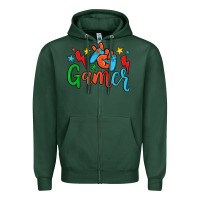 Sports Green gamer Zipper Hoodie - JahusDesignShop