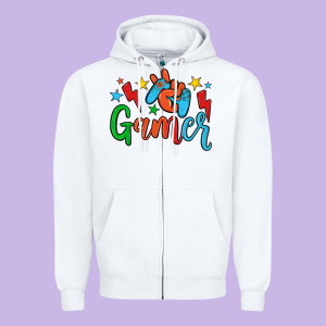 Gamer Zipper Hoodie Designed By Jahusdesignshop