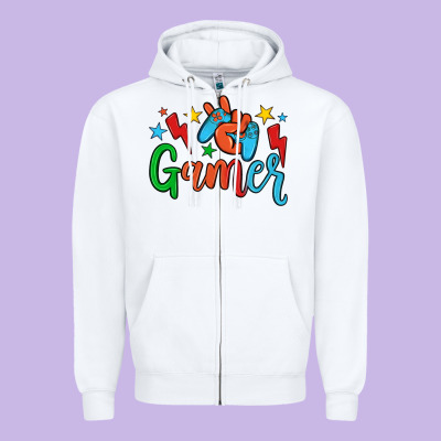 Gamer Zipper Hoodie Designed By Jahusdesignshop