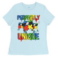 Baby Blue Perfectly unique Autism Awareness Day Ladies Tee - FaDigitalArtStudio