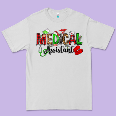 Medical Assistant Christmas Premium Tee Designed By Oliviacreatesart