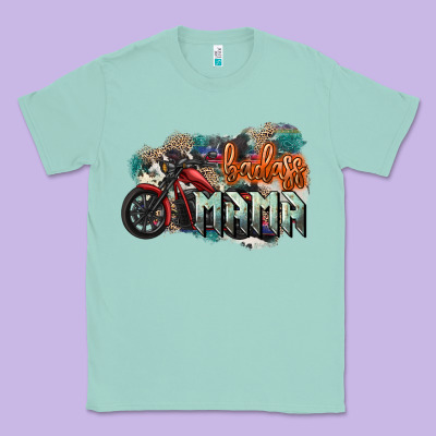Badass Mama Motorcycle Mother's Day Classic Tee Designed By Howdyjamesfarm