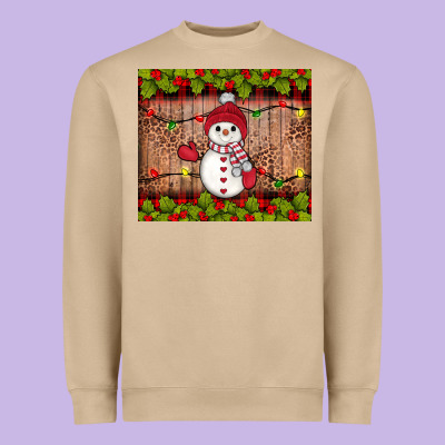 Snowman Christmas Heavyweight Sweatshirt Designed By Jahusdesignshop