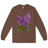 Chestnut Purple Lilac Flower Long Sleeve Tee - LillyAllenDesigns