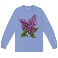Colony Blue Purple Lilac Flower Long Sleeve Tee - LillyAllenDesigns