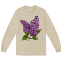 Mushroom Purple Lilac Flower Long Sleeve Tee - LillyAllenDesigns