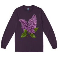 Plum Purple Lilac Flower Long Sleeve Tee - LillyAllenDesigns