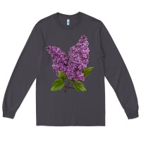 Smoke Purple Lilac Flower Long Sleeve Tee - LillyAllenDesigns
