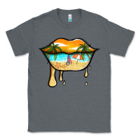 Charcoal Heather beach lips Classic Tee - Jasminsmagicworld